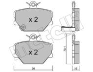 22-0341-0 MET - Klocki hamulcowe METELLI (odp.GDB1365) DB/SMART