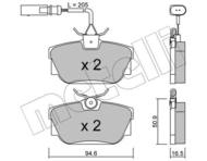22-0346-2 MET - Klocki hamulcowe METELLI /+CZ/ h=51mm (odp.GDB1326)