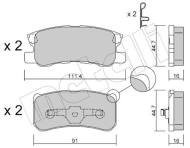22-0400-1 MET - Klocki hamulcowe METELLI 