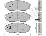 22-0515-0 MET - Klocki hamulcowe METELLI (odp.GDB3343) KIA SORENTO 02-