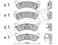 22-0527-0 MET - Klocki hamulcowe METELLI (odp.GDB4124) JEEP GRAND CHEROKEE -99