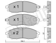 22-0611-0 MET - Klocki hamulcowe METELLI (odp.GDB3340) NISSAN NP300 08-11/PICK-UP 01-