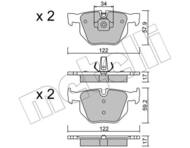 22-0644-4 MET - Klocki hamulcowe METELLI (odp.GDB1730) BMW E70 07-