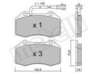 22-0651-1 MET - Klocki hamulcowe METELLI (odp.GDB1812) FIAT/ALFA ROMEO MITO