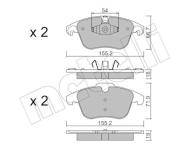 22-0675-7 MET - Klocki hamulcowe METELLI /przód/ (odp.GDB2025) PSA 208 16-