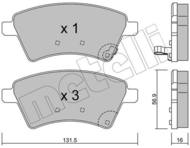 22-0702-0 MET - Klocki hamulcowe METELLI (odp.GDB1673) FIAT SEDICI 06-/SUZUKI SX4 06-
