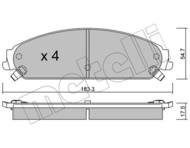 22-0717-0 MET - Klocki hamulcowe METELLI (odp.GDB4134) CHRYSLER/DODGE/LANCIA 300C 11-/CHALLENGER 08-