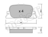 22-0752-0 MET - Klocki hamulcowe METELLI TOYOTA/LEXUS (odp.GDB3278) ES 96-01/CAMRY 96-08