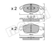 22-0800-0 MET - Klocki hamulcowe METELLI (odp.GDB1690) PSA C4 09-/Peugeot Partner 08-