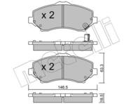 22-0862-1 MET - Klocki hamulcowe METELLI (odp.GDB4605) FIAT/LANCIA DODGE NITRO/LIBERTY/JEEP WRANGLER