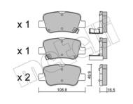 22-0881-0 MET - Klocki hamulcowe METELLI (odp.GDB4175) TOYOTA AVENSIS 09-