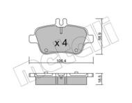 22-0966-0 MET - Klocki hamulcowe METELLI (odp.GDB1920) DB A/B/X W176/W246/X156 12-