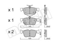 22-1040-1 MET - Klocki hamulcowe METELLI /tył/ FORD FOCUS 1.0ECOBOOST-1.5ECOBLUE/ECOBOOST 2.3