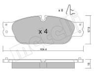 22-1189-0 MET - Klocki hamulcowe METELLI (odp.XR8-37417) JAGUAR S-TYPE II 2.5 V6-V8/XJ V 3.0 99-09