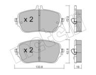 22-1193-0 MET - Klocki hamulcowe METELLI (odp.000 420 69 02) DB CLA/A/B/GLA 18-