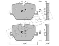 22-1266-0 MET - Klocki hamulcowe METELLI /tył/ BMW/TOYOTA 18-