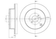 23-0636 MET - Tarcza hamulcowa METELLI /tył/ 268x8 TOYOTA COROLLA 01-/PRIUS 02-04/YARIS 99-