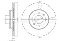 23-0930C MET - Tarcza hamulcowa METELLI COATED /przód/ 256x22 HYUNDAI/KIA ACCENT 10-/RIO 11-