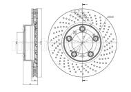 23-1480FC MET - Tarcza hamulcowa METELLI COATED /przód P/ 318x 28 PORSCHE 911/BOXSTER/CAYMAN /nawiercana /pokr.antyk