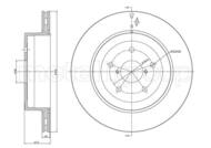 23-1749C MET - Tarcza hamulcowa METELLI COATED /tył/ 316x20 SUBARU IMPREZA WRX STI 01-07