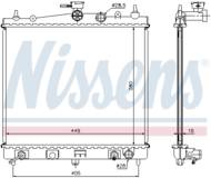 68700A NIS - Chłodnica wody NISSENS NISSAN