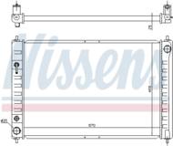 68743 NIS - Chłodnica wody NISSENS NISSAN