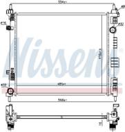 68752 NIS - Chłodnica wody NISSENS NISSAN