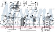 890169 NIS - Kompresor klimatyzacji NISSENS CHRYSLER 2.8/3.3/3.8/LANCIA VOYAGER 3.6/VAG