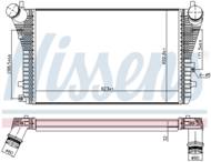 96568 NIS - Chłodnica powietrza (intercooler) NISSENS VAG /króciec śr.60mm/