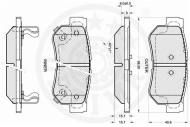 R12268 OPT - Klocki hamulcowe OPTIMAL (odp.GDB3432) HYUNDAI GETZ 02-/SPORTAGE 04-