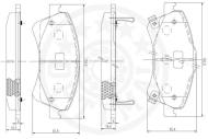 R12483 OPT - Klocki hamulcowe OPTIMAL (odp.GDB3479) Toyota Avensis 09-/Toyota Corolla 06-