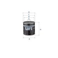 23.751.00 - Filtr oleju UFI (OEM QUALITY) ALFA ROMEO/FIAT/JEEP