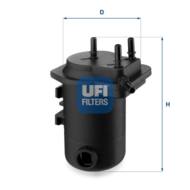 24.050.00 - Filtr paliwa UFI (OEM QUALITY) RENAULT/NISSAN /bez czujnika wody/z zaślepionym otworem/