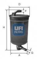 24.072.00 - Filtr paliwa UFI (OEM QUALITY) VAG/AUDI 2.7-3.0TDI