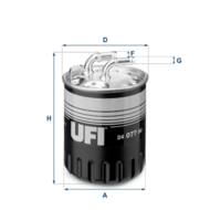 24.077.00 - Filtr paliwa UFI (OEM QUALITY) DB 05-