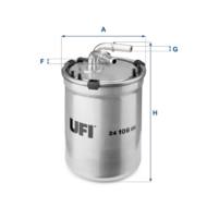 24.106.00 - Filtr paliwa UFI (OEM QUALITY) VAG 1.2-1.6TDI CR 10-