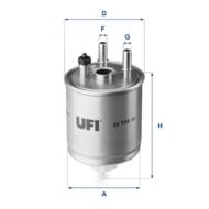 24.114.00 - Filtr paliwa UFI (OEM QUALITY) RENAULT 1.5-2.0DCI 09-