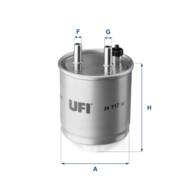 24.117.00 - Filtr paliwa UFI (OEM QUALITY) RENAULT 1.5-3.0DCi 07-