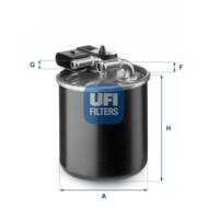 24.150.00 - Filtr paliwa UFI (OEM QUALITY) (prod.OE 6510903152) DB SPRINTER 09-/V 200/250 14-/VIANO 10