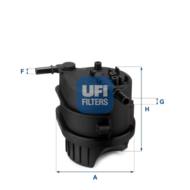 24.343.00 - Filtr paliwa UFI (OEM QUALITY) PSA/FORD /z podgrzewaczem/