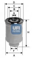 24.374.00 - Filtr paliwa UFI (OEM QUALITY) TOYOTA/VAG h=140mm