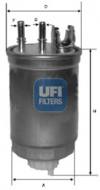24.412.00 - Filtr paliwa UFI (OEM QUALITY) (prod.OE 71736117) FIAT