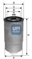 24.H2O.02 - Filtr paliwa UFI (OEM QUALITY) (prod.OE 1337724080) FIAT 2.3JTD (odp.WK842/15) water elimi