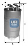 24.ONE.02 - Filtr paliwa UFI (OEM QUALITY) (prod.OE 813059) OPEL (GM), VAUXHALL 06-