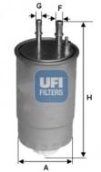 24.ONE.0B - Filtr paliwa UFI (OE!) (prod.OE 77366565) FIAT/PSA JUMPER/BOXER/DUCATO 3.0JTD 11-