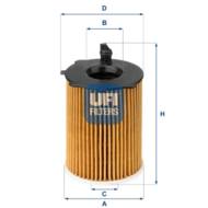 25.037.00 - Filtr oleju UFI (OEM QUALITY) /wkład/ PSA/FORD/MAZDA 05-