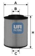 25.075.00 - Filtr oleju UFI (OEM QUALITY) /wkład/ HYUNDAI