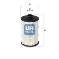 25.090.00 - Filtr oleju UFI (OEM QUALITY) VAG A8 12-/RS6 13-/S6 14-