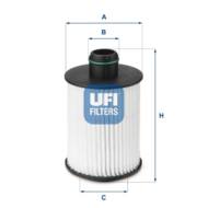 25.093.00 - Filtr oleju UFI (OEM QUALITY) /wkład/ (prod.OE 650061) OPEL 2.0CDTI