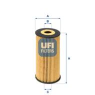 25.170.00 - Filtr oleju UFI (OEM QUALITY) /wkład/ OPEL/NISSAN 1.6-2.3DCi 11-